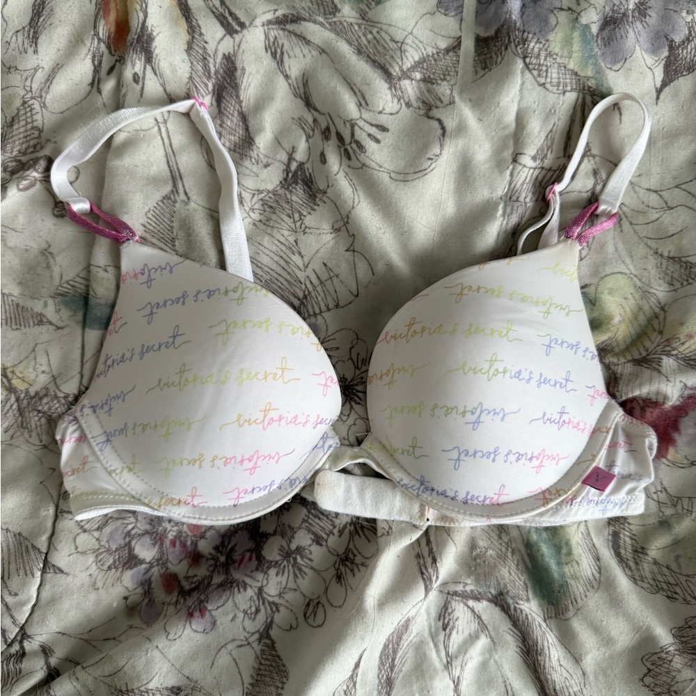 Victoria's Secret Multicolor Script Bra